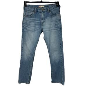 Signature by Levi Strauss SZ W32 L32 Mens Bootcut Jeans Pocket Zip-Fly Whiskered